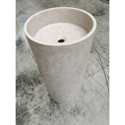 Ideavit Convo Lavabo autoportant - 40x40x85 - béton - anti-rayures - gris clair
