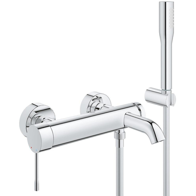 Grohe Essence New Badkraan - met omstel - met koppelingen - met douchegarnituur - chroom