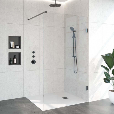 BRAUER Créer Douche à l'italienne Complète Profielloze - 120cm - gunmetal brossé