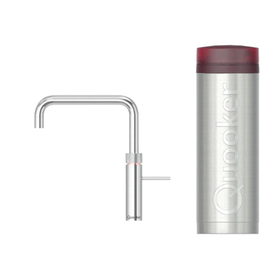 Quooker BE Fusion Square robinet d'eau bouillante - bec pivotant - réservoir PRO3 - Eau chaude / bouillante - Chrome