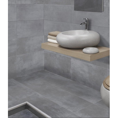 Terravito Davano carrelage mural et de sol - 60x60cm - Carré - 9mm - rectifié - aspect béton - Loft Grey