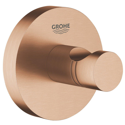 Grohe Essentials Set WC en 3 parties, brosse WC avec support, crochet-serviette et Porte-papier toilette sans couvercle Warm sunset brossé (cuivre)