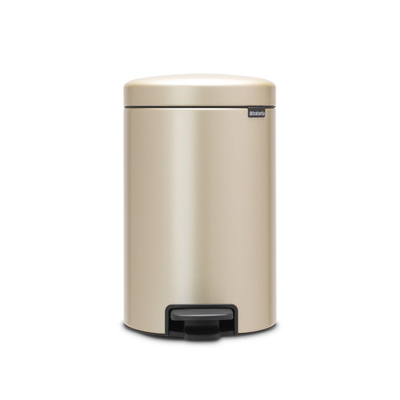 Brabantia NewIcon Pedaalemmer - 12 liter - kunststof binnenemmer - metallic gold