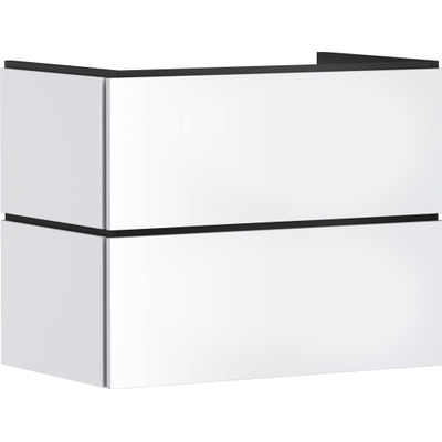 hansgrohe Xilesa E Wastafelonderkast - 78x47cm - 2 lades - mat wit