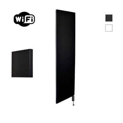 Sanicare HVW Denso Elektrische Radiator - 180x40cm - 948W - wifi - thermostaat - zwart - rechtsonder - mat zwart