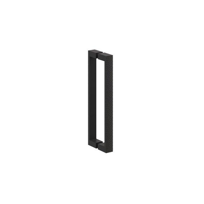 Crosswater Asura Kwartronde Douchedeur - 8mm - 100x80cm - met zijwand - hendel gehamerd - mat zwart