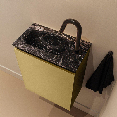 MONDIAZ TURE-DLUX 40cm meuble de WC Oro. EDEN lavabo Lava position gauche. Avec 1 trou de robinet.
