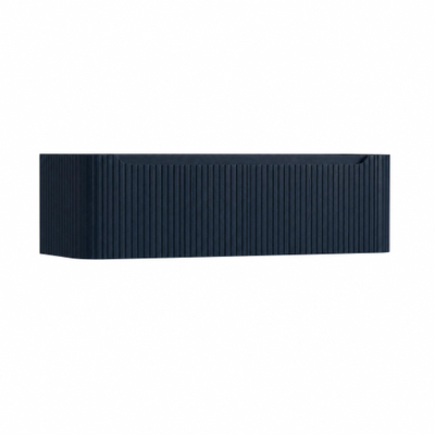 H&R Badmeubelen Juice Wastafelonderkast - 140x45x40cm - afgeronde hoeken - 3D-front - 2 lades - geïntegreerde greep - blue oak