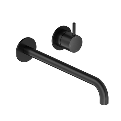 Hotbath Cobber afbouwdeel inbouw wastafelmengkraan en 25 cm uitloop mat zwart OUTLETSTORE