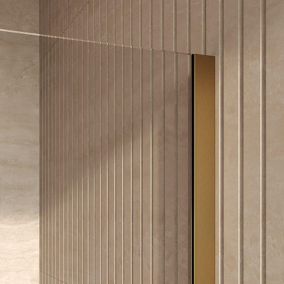 BRAUER Oblivion Inloopdouche - 100x200cm - glascoating - helder glas - geborsteld goud PVD