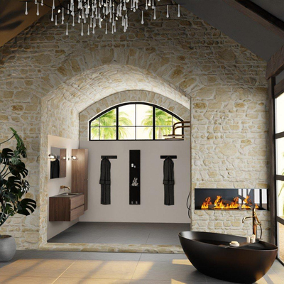 Mondiaz Aivy ensemble de meuble de salle de bains - 120x45x50cm - 0 trous de robinet - 1 vasque urban Solid surface - Droite - 2 tiroirs - Avec miroir - Mélamine Mocha