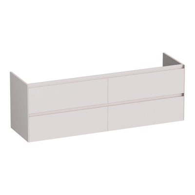 BRAUER Inspire wastafelonderkast 160 4 softclose lades - greeploos - 2 sifon uitsparingen - mat zand