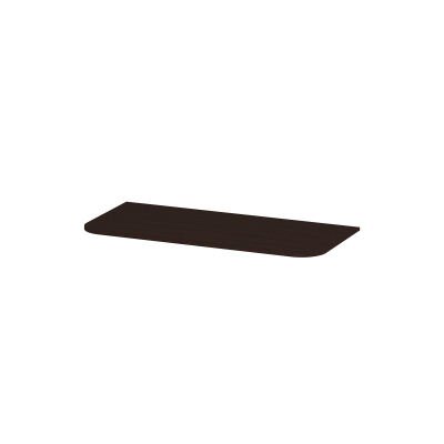 INK Concept R Wastafelblad - 100x45x1.7cm - tbv afgeronde onderkast - MFC - Dark veneer