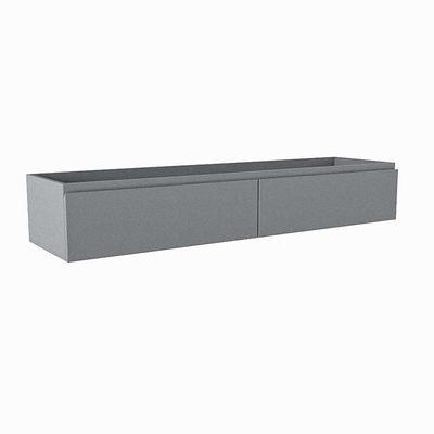 Mondiaz FOGE wastafelonderkast - 150x41x25cm - 2 lades - uitsparing links - softclose - Plata