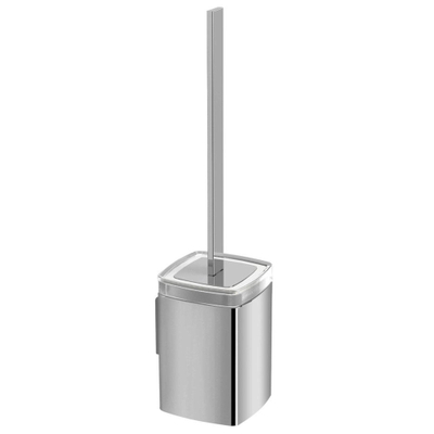 Nemo Stock Collection Zelo toiletborstelgarnituur - 10x11x39cm - aluminium - wandmontage - chroom