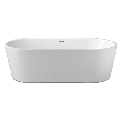 Wiesbaden Libero Baignoire îlot - 178 x 80 cm - acrylique brillant blanc avec vidage blanc brillant