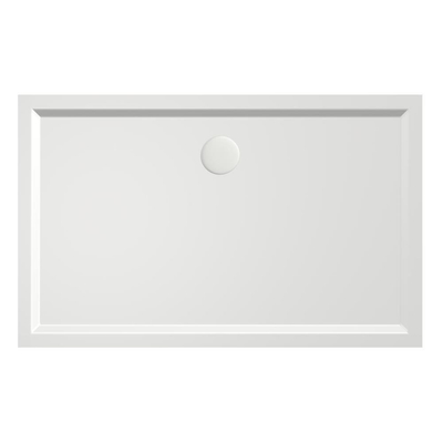 Xenz mariana receveur de douche 120x75x4cm rectangulaire acrylique blanc