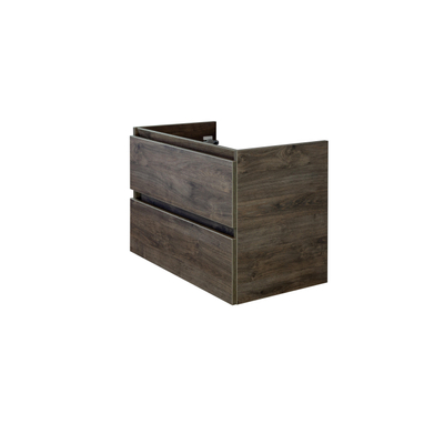H&R Badmeubelen Infinity Wastafelonderkast - 80x44.8x55cm - 2 lades - greeploos - espresso