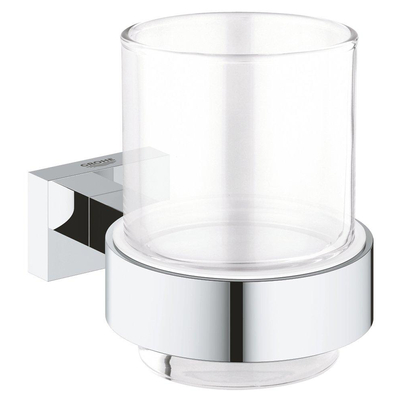 Grohe Essentials Cube Porte verre avec verre chrome