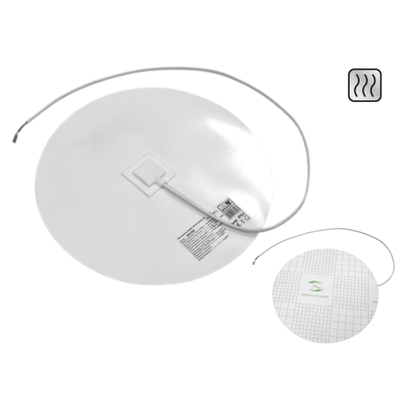 Sanicare Chauffage de miroir 30cm (élément) rond Autocollant et à raccorder directement au secteur