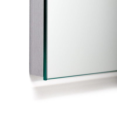 Saniclass Alu spiegel 100x70cm zonder verlichting rechthoek aluminium SHOWROOMMODEL