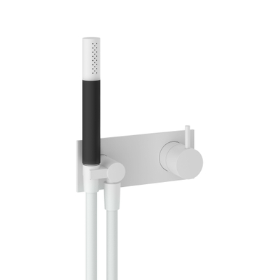 Hotbath Cobber élément de finition mitigeur de douche encastré avec flexible de douche et douchette blanc mat
