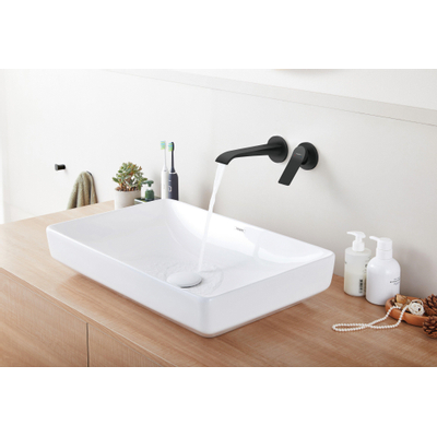 Hansgrohe VIVENIS Mitigeur lavabo encastré mural déport 192 mm noir mat