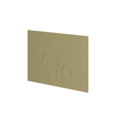 IVY Plaque de commande - 24.4x16x0.3cm - boutons ronds - inox 304 - or mat brossé