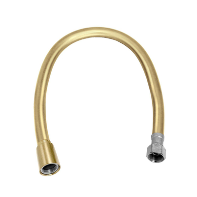 Clou Flexible de raccordement 40cm PVC 2x filetage intérieur 3/8" or brossé PVD