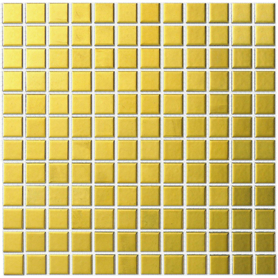 The Mosaic Factory Barcelona Carrelage mosaïque carré 30x30cm pour le mur et pour l'intérieur et l'extérieur porcelaine résistant au gel Or métallique