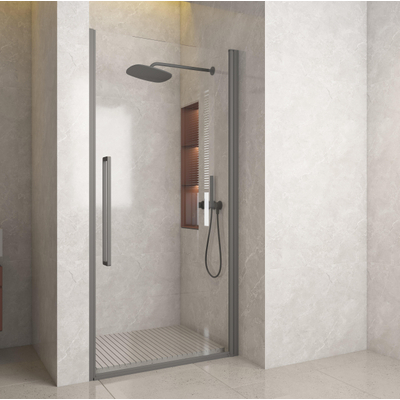 Aqua Vista Pasa Giro de Luxe porte avant pivotante 90x200 cm Gun Metal Light