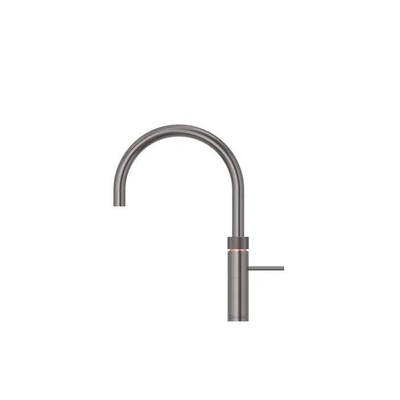 Quooker BE Fusion Round robinet d'eau bouillante - bec pivotant - réservoir Combi - Eau chaude / eau bouillante - Gun metal