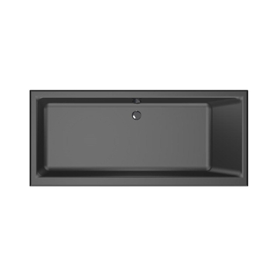 Xenz Kristal Ligbad - 170x75x48 - afvoer Midden - acryl - ebony