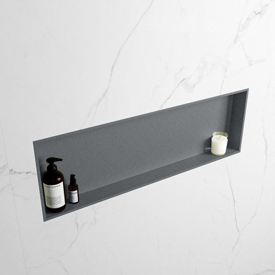 MONDIAZ EASY Nis - 89.5x29.5cm - geschikt voor in- of opbouw - 1 vak - kleur Plata | Plata