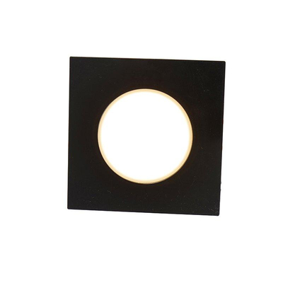 QAZQA Simply Spot encastrable - 9x9cm - LED incluse - 3 niveaux de variation - IP44 - carré - noir mat