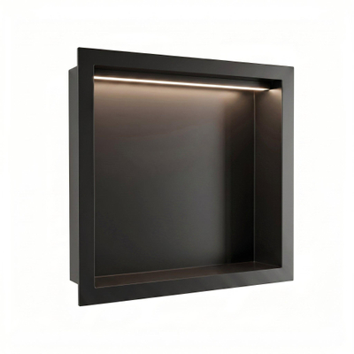 Fortifura Galeria Niche encastrée - 30x30x7cm - éclairage LED - noir mat