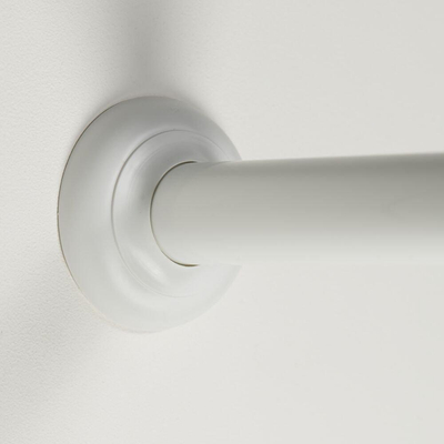 Sealskin Rondalux Tringle de rideau de douche d'angle 95x95cm Ø 28 mm. Aluminium Blanc