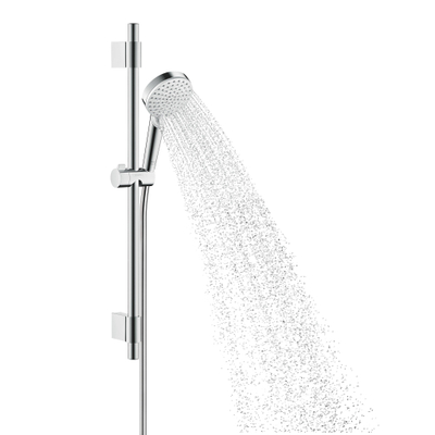 Hansgrohe Crometta ensemble barre de douche avec douchette ø10cm - avec 3 jets 72cm - avec flexible de douche chrome