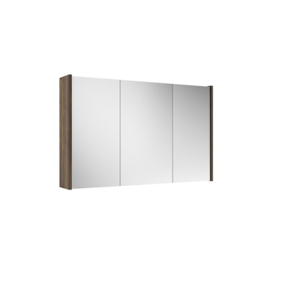FugaFlow Eccelente Arredo miroir salle de bain armoire de toilette - 100x63x16cm - comprenant des panneaux latéraux - noyer (bois) -