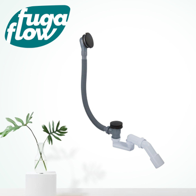 FugaFlow Efficiente Sobrado Combinaison vidage baignorie avec bonde clic-clac noir mat