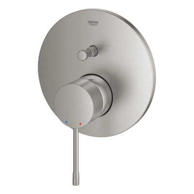 Grohe Essence badkraan - inbouw - met omstel - Supersteel (RVS)