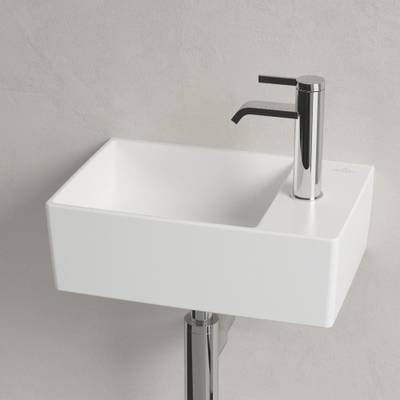 Villeroy & Boch memento 2.0 Lave-main WC face inférieure meulée 40x11.1x9.1cm 1 trou de robinet Ceramic+ Stone White