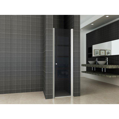 Wiesbaden nisdeur met profiel 600x2020 8mm NANO rookglas SHOWROOMMODEL