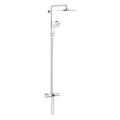 GROHE Rainshower SmartActive Ensemble de douche de tête apparent - robinet de bain - douche de tête 31 cm - douchette ronde - chromé