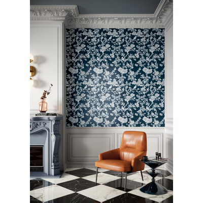 Cir Chromagic Decor-strip - 60x120cm - 10.0mm - gerectificeerd - Floral blue