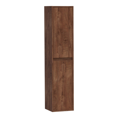 BRAUER Adore armoire de salle de bains - 160x35x35cm - avec 2 portes sans poignée ouvrant à gauche ou à droite Forest Cacao