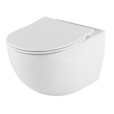 Plieger Zano WC suspendu – compact – Rim-ex – 36 x 49,5 cm – avec abattant fin (slim) softclose – blanc brillant