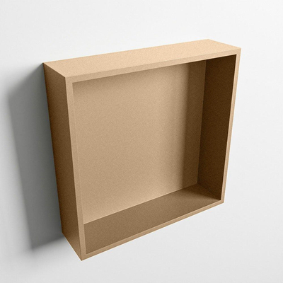 MONDIAZ EASY Nis - 29.5x29.5cm - geschikt voor in- of opbouw - 1 vak - kleur Oro | Oro