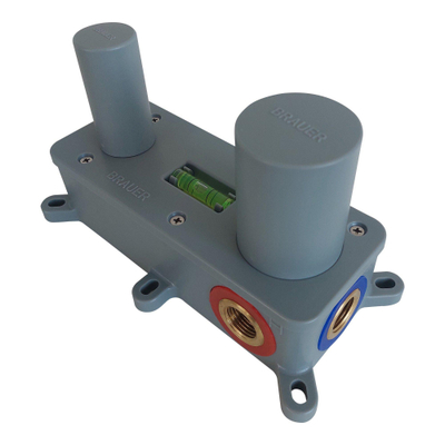 Brauer Gunmetal Edition Mitigeur de lavabo encastré - bec courbé à gauche - long levier étroit - modèle A 1 - PVD - gunmetal brossé