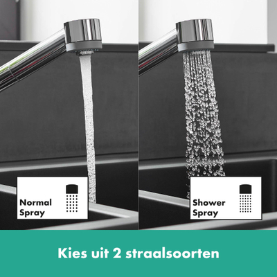 Hansgrohe Talis s keukenkraan met vuistdouche chroom SHOWROOMMODEL